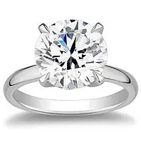 Superior Quality VS Collection 5 CT T.W. Round Diamond Solitaire Ring in 18K White Gold (G, VVS2) - Sam's Club $144999